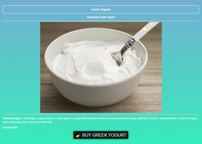 Yogurt project preview